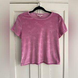 Juicy Couture Pink Velour XL Women's Top Sleepwear Line Cozy Loungewear Y2K